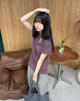 Lennon Pigment Henley Neck Short Sleeve Tee