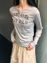 ステイヴィンテージヘンリーネック長袖Tシャツ (3c)