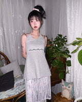 (2color) Dot Stripe Lace Halterneck Mini Dress
