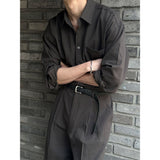 [SET UP可能] ベーシックコットンポケットシャツ(6color)