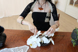 [香] Floral Lace Sleeveless & Bolero SET (Black)
