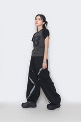 33 Raglan Short-Sleeved Cropped T-Shirt