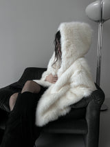lisa faux fur hooded jacket (2color)
