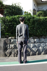 saros ヴィンテージ長袖Tシャツ - チャコール(2)
