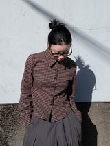  GINGHAM CROP SHIRT
