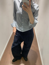 Pitty one-tuck cotton pants (3color)
