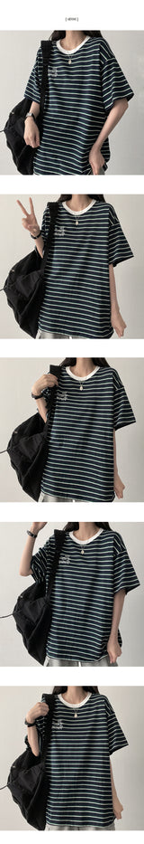 Ronto Dangara color boxy fit short sleeve