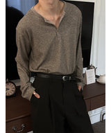 [F/W] ヘビーヘンリーネックニットスリーブス(3color)