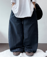 LINEN VIVID STRIPE WIDE PANTS 🩵🍰🌴🤎🖤5COLOR