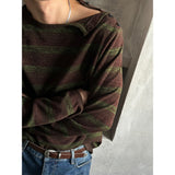 [F/W] Tartan stripe button knit sleeves(2color)