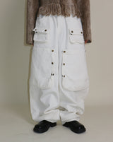 Kuro banding snap pocket wide fit washed pants