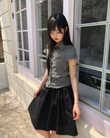 Glen Flare Midi Skirt