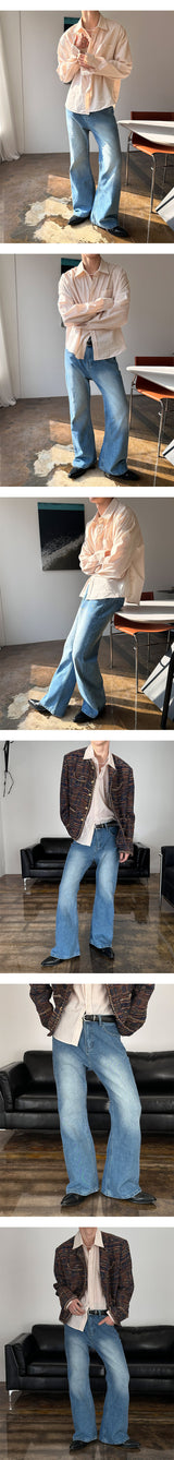 [S/S] Sand washing boots cut denim pants(3color)