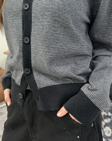 Pedin Striped Crop Cardigan