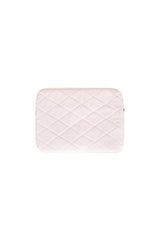 Sugar crush quilted laptop pouch, Baby pink