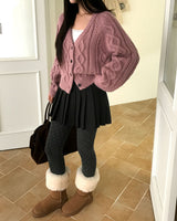 [ORIGINAL] Sand Color Heavy Knit Cardigan