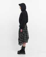 Neck Shirring Hooded Windbreaker _ BLACK