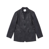 LC Epeel Two Burton Black Leather Blazer