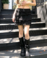 Morin Wavy Layer Frill Skirt