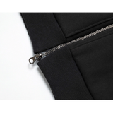 SHINE FUR-HOODIED 2WAY ZIP UP HOODIE BLACK