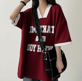 Take color matching line short sleeve
