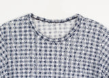 LACE CHECK TEE