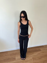 low rise track pants
