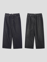 Non-fade rear button denim 2color