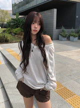 [1+1/MADE] Ringsa V-neck Loose Fit Layered Knit