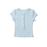 Lora Button Slim Tee