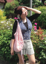 [shiwonderful x voor]フローラル レース ヘアバンド_ブラウン