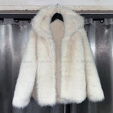 Hoodie fox fur-JK (White)
