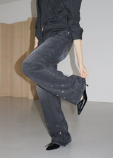 EYELET DENIM PANTS