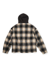 OMBRE HOOD CHECK JACKET (BLACK)