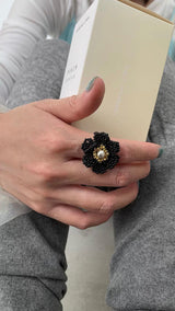 Rose beads ring(2color)