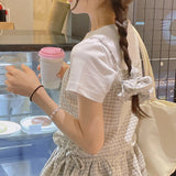 Cereal Checkered Bustier Hair Strap Set