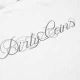 DirtyCoins Script Waffle LS T-Shirt White