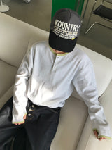 レイヤード ウォーマー ワッフル Tシャツ (4c)