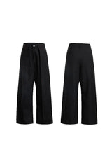 Rhinestone Embroidered Ribbon Trousers