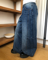 ドロックパネルバルーンフィットワイドデニムパンツ