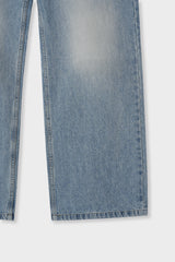 Pure straight denim pants