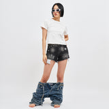 MOM'S FAVORITE FIT PIN TUCK CROP T-SHIRT
