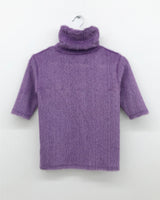 Winkle Three Quarter Sleeve Turtleneck T-shirt (2 Colors)