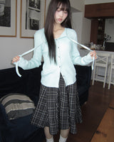 Quilo Check Midi Skirt