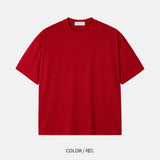 LMN サマーレイヤリングクロップラウンド半袖Tシャツ (11 colors)