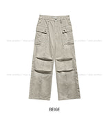 Coase Washing Cut Parachute Pants