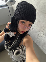スカーフセットストライプフリルミニドレス