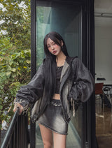 デンジアンバランスデニムミニスカート