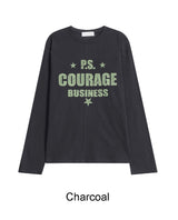ティフィンクラックレタリングロングスリーブTシャツ