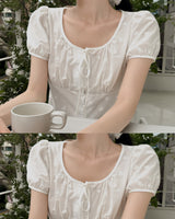 Robe Punching Blouse & Hair Strap Set